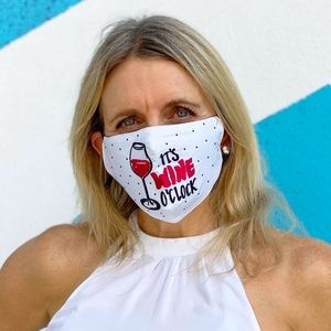 Wine O’Clock Face Mask